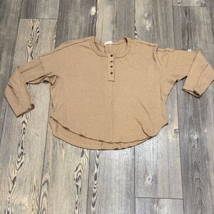 New In Casual Tan Women's Top